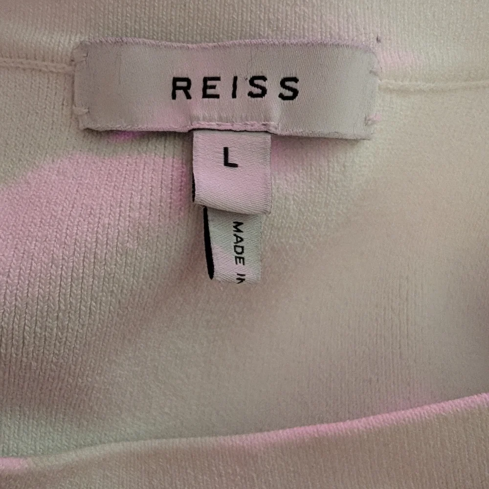 White Reiss Maria Sheer Twist Front Jumper